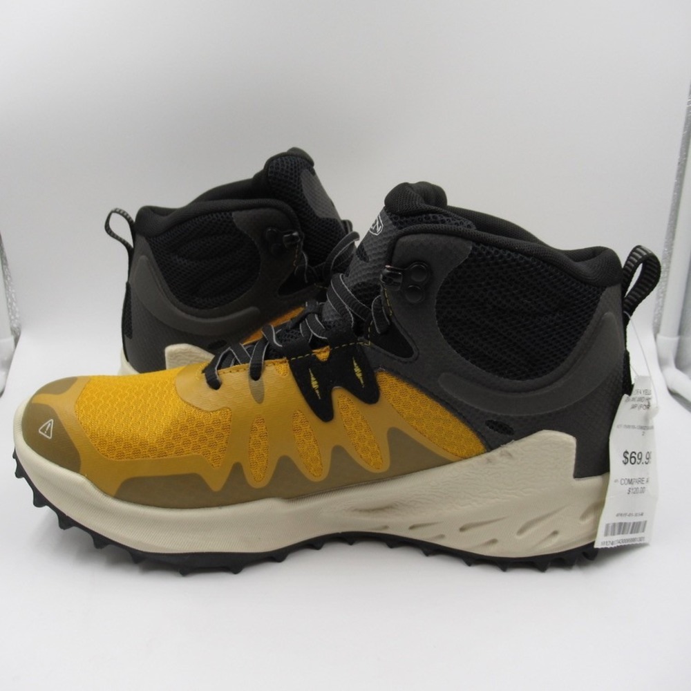 KEEN Zionic Mid Waterproof Hiking Boot Mens 10.5 Golden Yellow Birch 1028896 - Picture 6 of 11